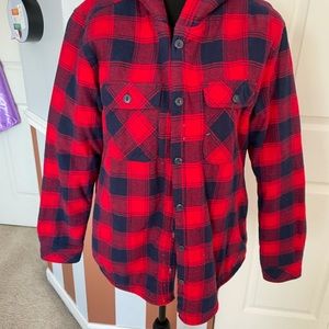 Teddy Flannel red and black plaid